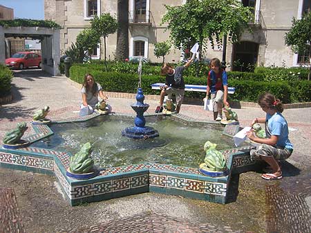 The town hall from Tarifa with frog fountain