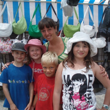 With Belen at the market