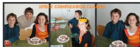 Collage from Clair's birthday